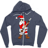 rock star santa claus father christmas Zipper Hoodie