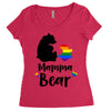 mama bear gay pride Women's Triblend Scoop T-shirt