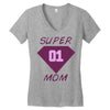 super mom 01 Women's V-Neck T-Shirt