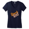 ROCK N ROLL Women's V-Neck T-Shirt