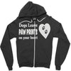 dogs leave paw prints on your heart Zipper Hoodie