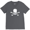 skull skeleton V-Neck Tee