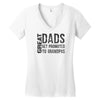 great dad get promoted to granpas Women's V-Neck T-Shirt
