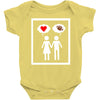 women thinking love Baby Onesie