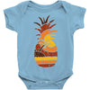 pineapple and beach Baby Onesie