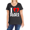 i love black people Ladies Curvy T-Shirt