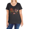 bar fight Ladies Curvy T-Shirt