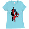 captain america flag abstract Ladies Fitted T-Shirt