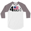 july 4 independence day 3/4 Sleeve Shirt