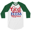 god bless america 3/4 Sleeve Shirt
