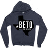 Beto For Senate Texas Map Zipper Hoodie