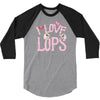 i love lops lots 3/4 Sleeve Shirt