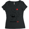pregnant rex black color Women's Triblend Scoop T-shirt