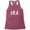 evolution of cricket white silhouette Racerback Tank