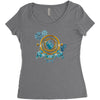 turn the time twist the space Women's Triblend Scoop T-shirt