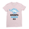 grumpa saurus rex Ladies Fitted T-Shirt