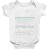 linear landscape Baby Onesie