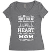 There's This Boy Who Stole My Heart He Calls Me Mom Women's Triblend Scoop T-shirt