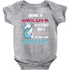 being a unicorn Baby Bodysuit