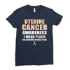 Uterine Cancer Awareness I Wear Peach For Some Special To Me Ladies Fitted T-Shirt