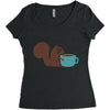 coffe squirrel Women's Triblend Scoop T-shirt