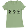 peace love coffee Ladies Fitted T-Shirt