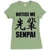 notice me senpai Ladies Fitted T-Shirt