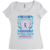 Never Underestimate the Strength of a Thyroid Cancer Warrior Women's Triblend Scoop T-shirt
