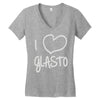 i love glasto (2) Women's V-Neck T-Shirt