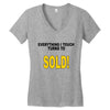 everything i touch turns to sold Women's V-Neck T-Shirt