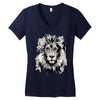 lion Women's V-Neck T-Shirt