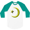 gay pride star and crescent 3/4 Sleeve Shirt