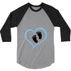 Baby Boy with Heart Any Name Customized 3/4 Sleeve Shirt