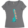 book dinosaurs Women's Triblend Scoop T-shirt