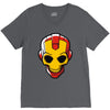 iron skull V-Neck Tee