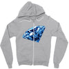 diamond blu Zipper Hoodie