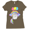 Pusheen the Cat Flying Ladies Fitted T-Shirt