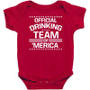 official drinking team 'merica Baby Bodysuit