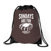sundays are for football foot ball Drawstring Bags