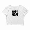 not ok baseball Crop Top