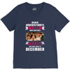 Never Underestimate A Man Who Watches Friends And Was Born in December V-Neck Tee