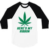 Support Liver Cancer Awareness With A Emerald Cannabis Leaf 3/4 Sleeve Shirt