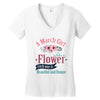 A March Girl Like A Flowers Women's V-Neck T-Shirt