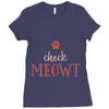 CHECK MEOWT CAT Ladies Fitted T-Shirt