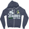 zombies hate fast food Zipper Hoodie