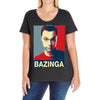 bazinga poster, ideal birthday gift or present Ladies Curvy T-Shirt
