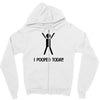 i pooped today t shirt large funny cool nerd geek humor vintage retro Zipper Hoodie