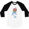 narwhal donuts kawaii cute unicorn harajuku sweet cool awesome 3/4 Sleeve Shirt