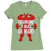 train to beat all might Ladies Fitted T-Shirt