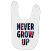 never grow up (2) Baby Bibs